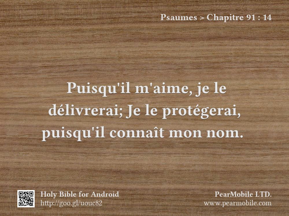 Psaumes, Chapitre 91:14